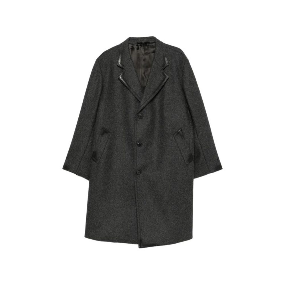 Prada Grey Coats - Single Breasted Coats Men